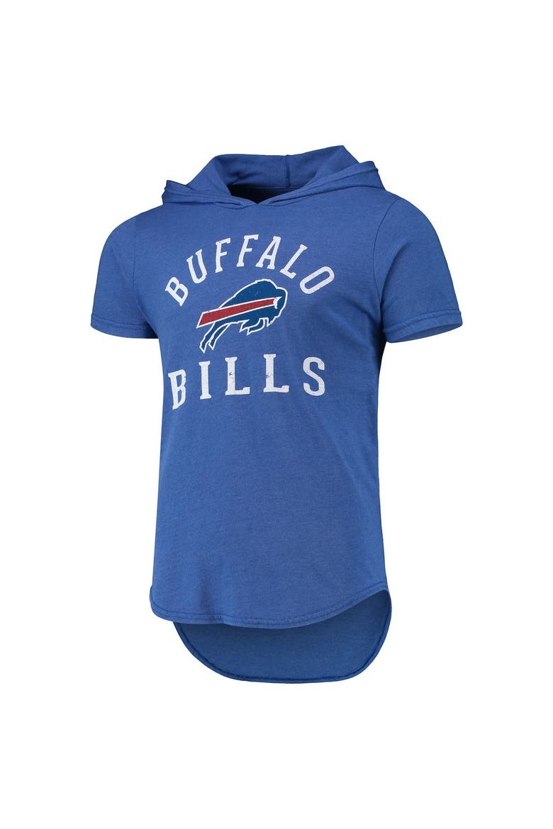 Men's Fanatics Branded Heathered Royal Buffalo Bills Field Goal Tri-Blend Hoodie T-Shirt, Alternate, color, Heather Royal