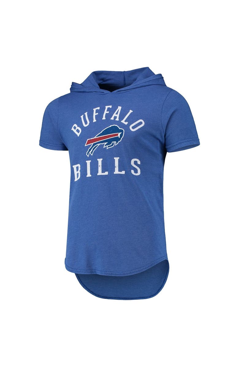 FANATICS Men's Fanatics Branded Heathered Royal Buffalo Bills Field Goal Tri-Blend Hoodie T-Shirt, Alternate, color, 