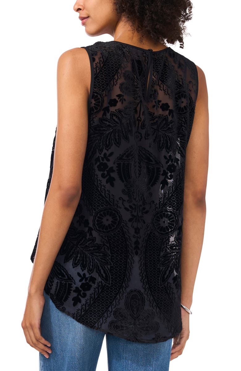 Vince Camuto Velvet Burnout High Low Top, Alternate, color, 