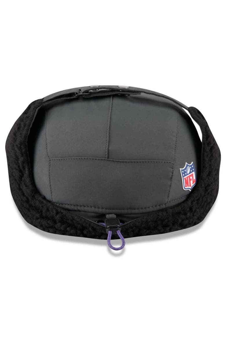 Men's New Era Charcoal Minnesota Vikings 2025 Sideline Cold Weather Runner Dog Ear Adjustable Hat, Alternate, color, Charcoal