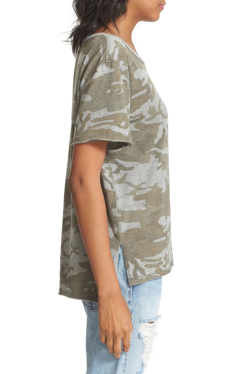 Free People Army Tee, Alternate, color, Green