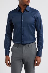BOSS Hank Kent Performance Twill Dress Shirt