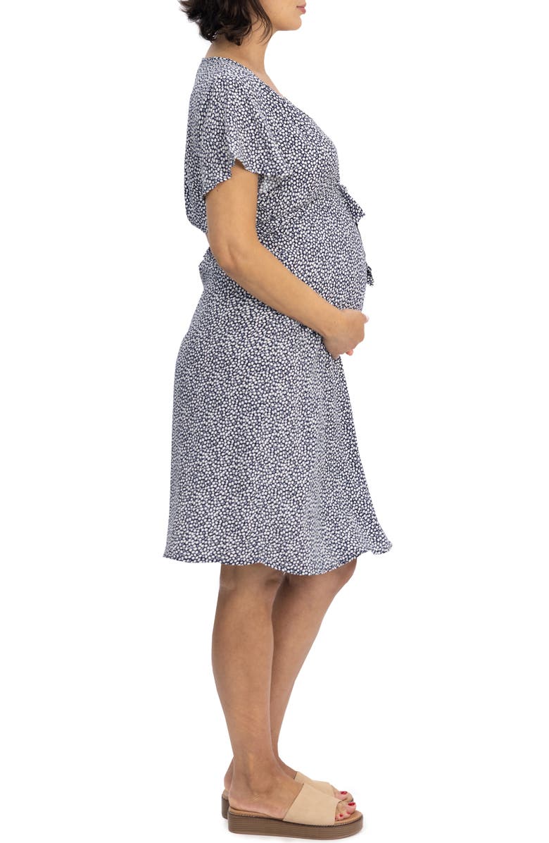 Angel Maternity Floral Wrap Maternity/Nursing Dress, Alternate, color,