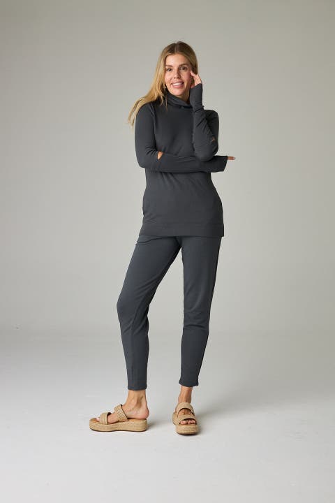 Acadia Eco-Luxe Rib Split-Sleeve Long Sleeve Top - Ultra-Luxe Flow