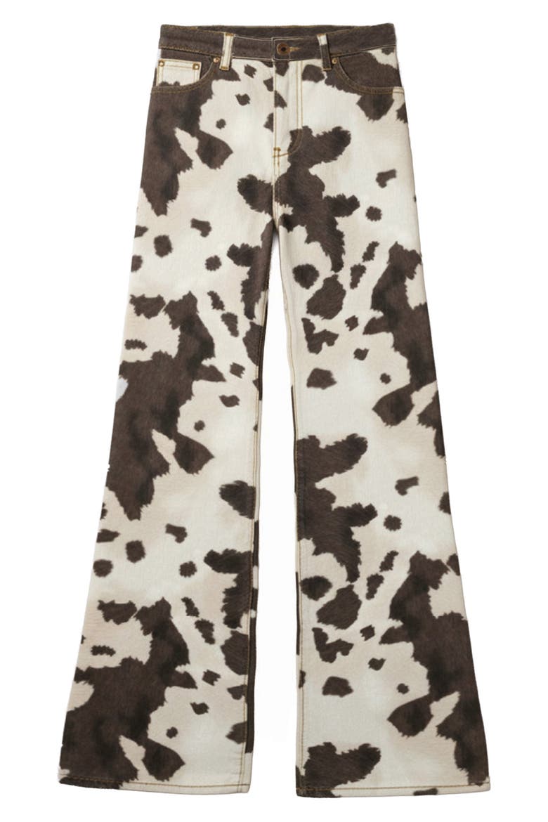 Kids' Cow Print Wide Leg Jeans, Main, color, COW