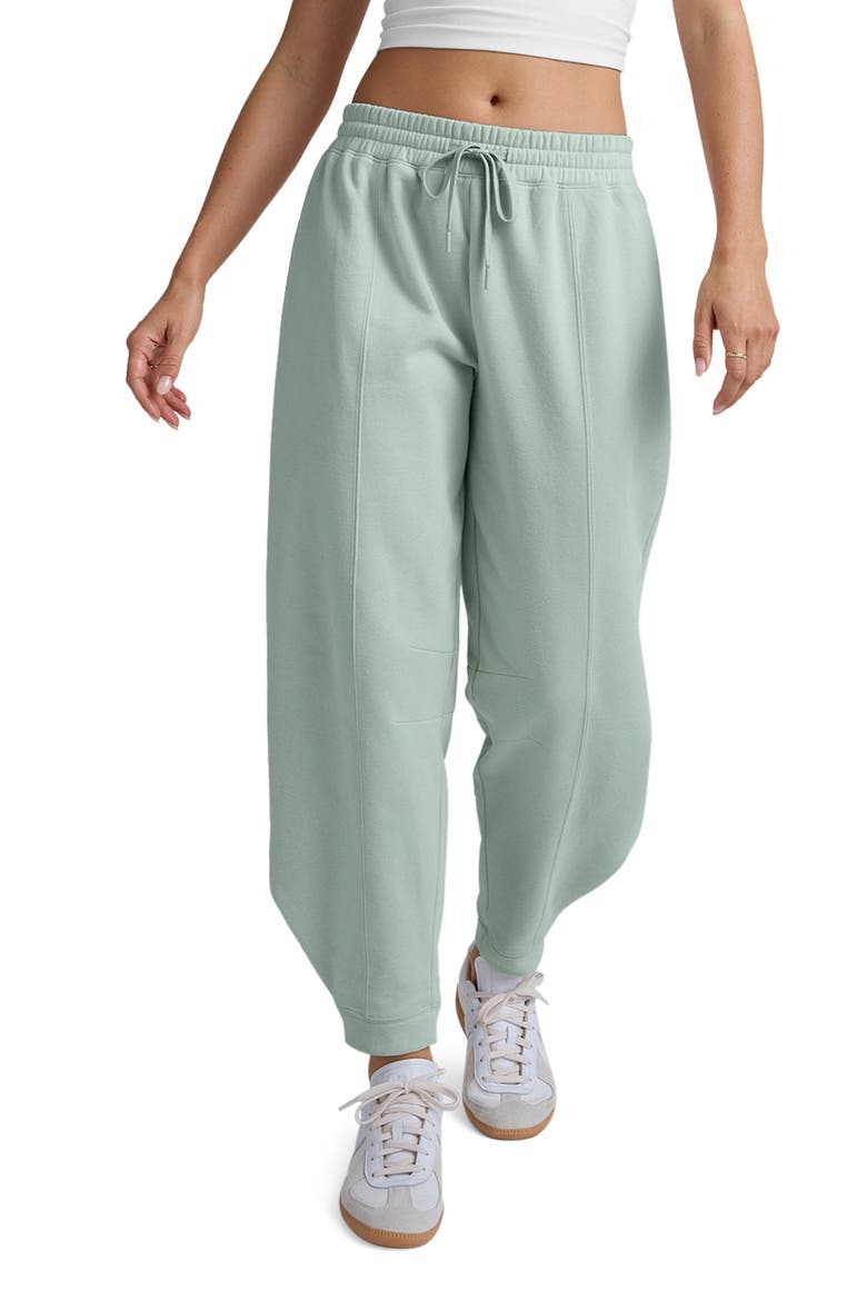 LuxeFleece Barrel Leg Sweatpants, Main, color, PALE BLUE