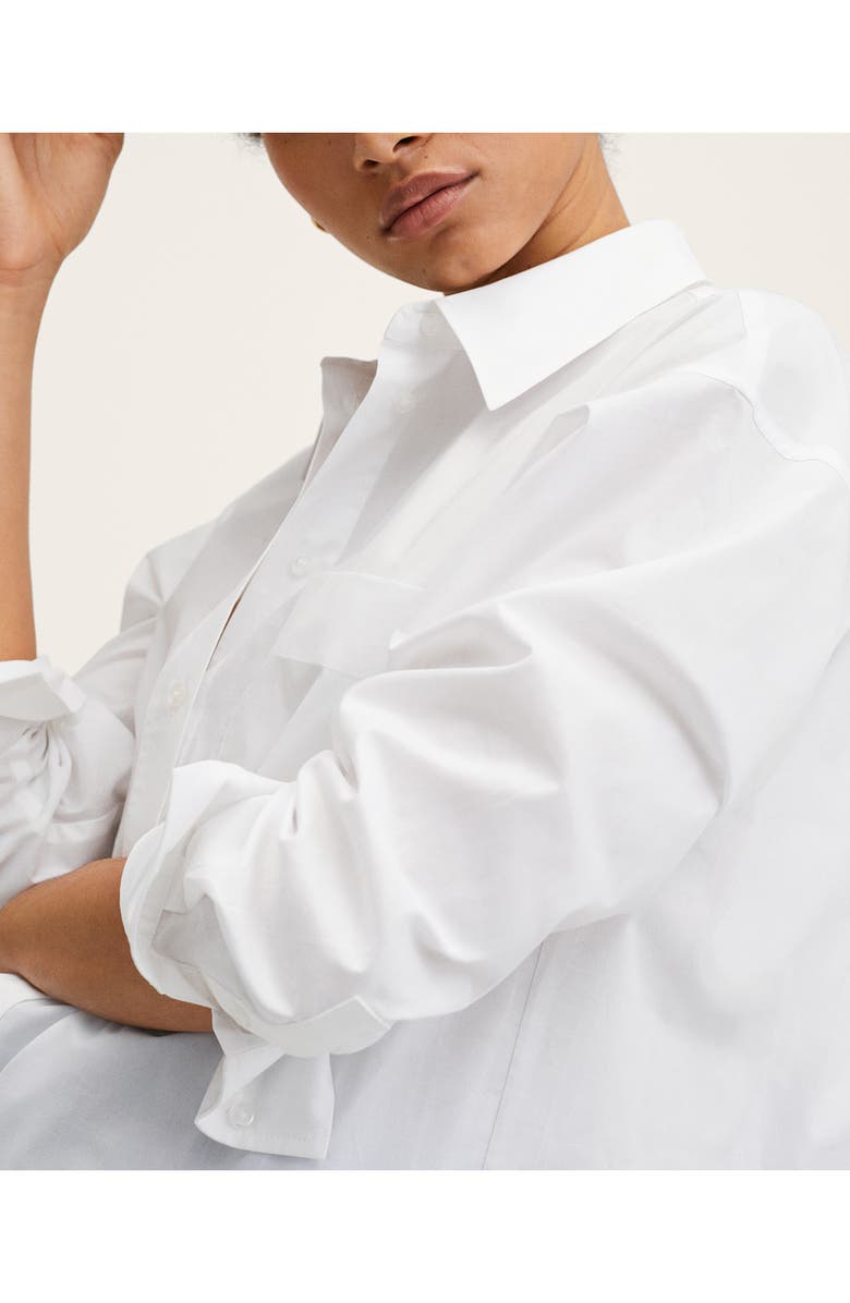 MANGO Oversize Cotton Shirt, Alternate, color, 