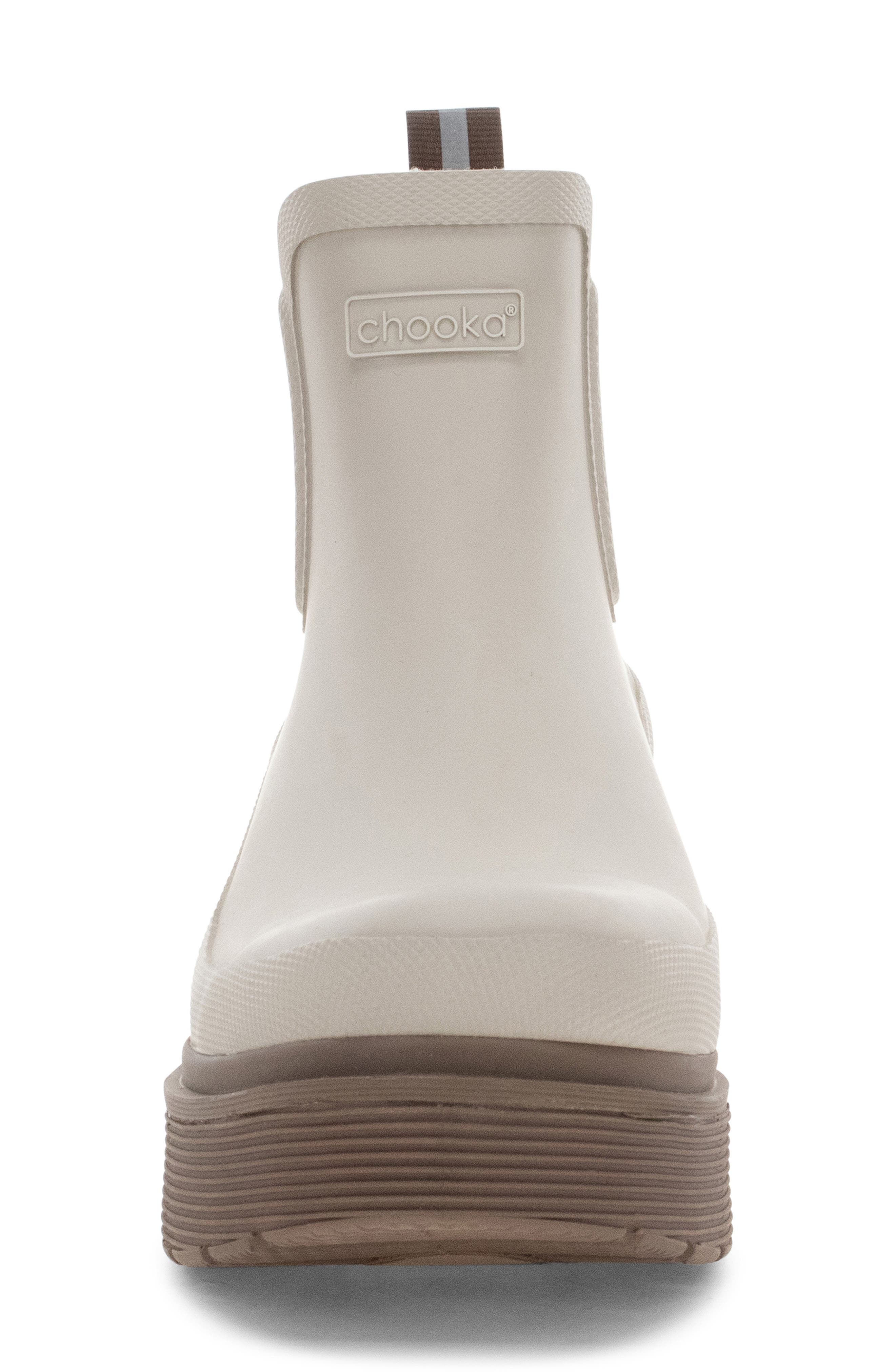 Platform Chelsea Rain Boot, Alternate, color, TAUPE