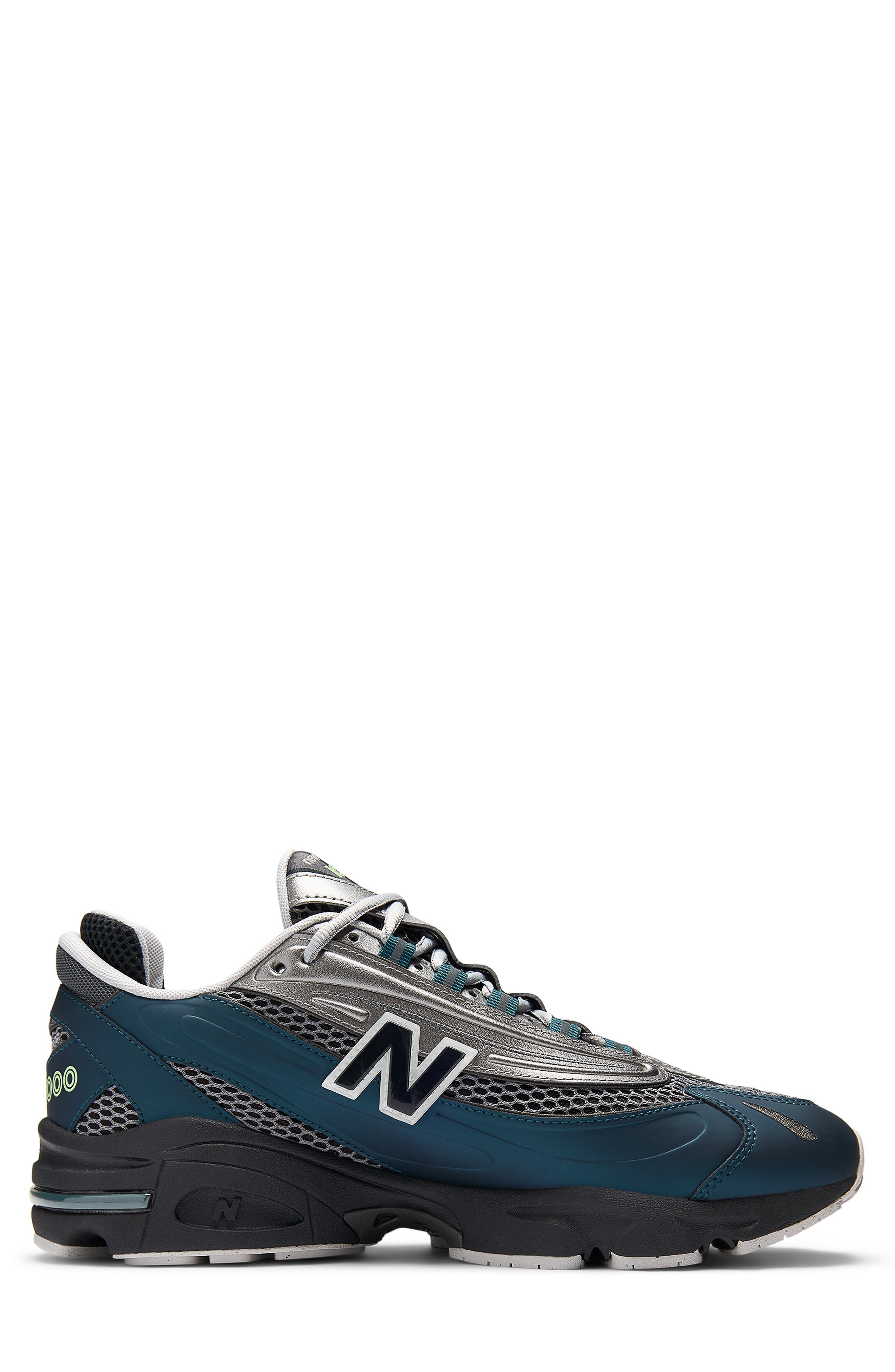 New Balance Gender Inclusive 1000 Sneaker, Alternate, color, Deep Ocean/ Dk Silver Metallic
