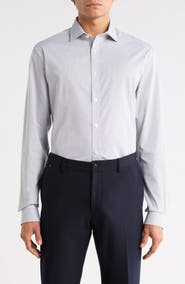 Michael Kors Slim Fit Stretch Cotton Dress Shirt