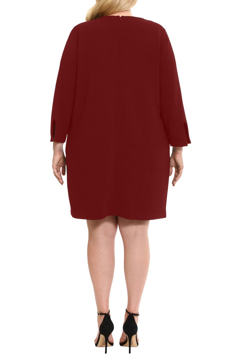 Long Sleeve Sheath Dress, Alternate, color, ZINFANDEL