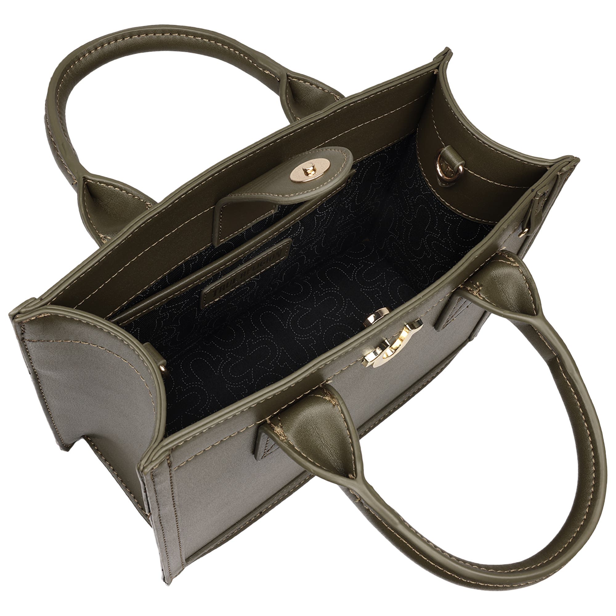 True Religion Pom Dangle Modern Tote, Alternate, color, Olive