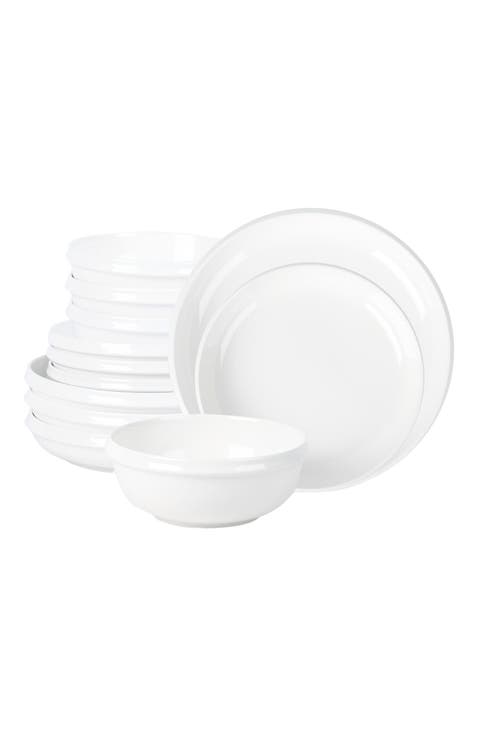 Verso Porcelain 12-Piece Dinnerware Set
