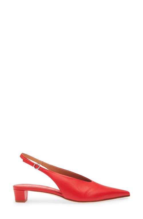 Shop Aeyde Oti Slingback Pointed Toe Pump In Red