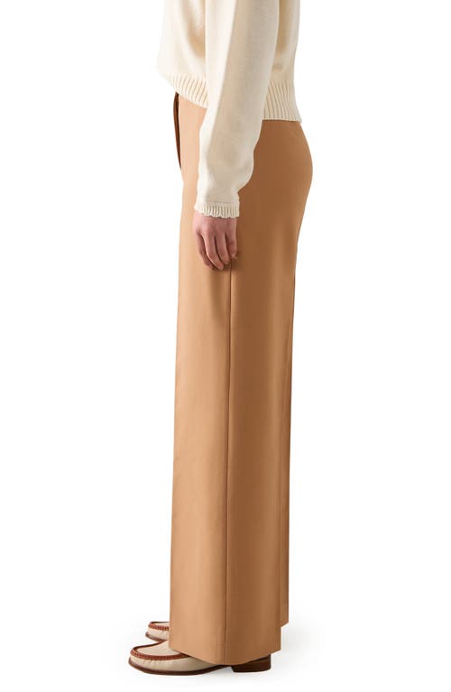Lk Bennett Julia Wide Leg Trousers In Brown