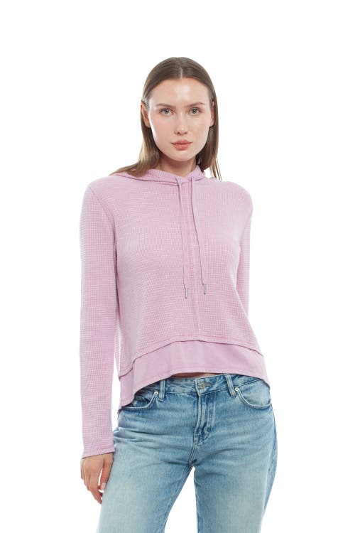 Wilt Clothing Long Sleeve Double Peplum Hoodie In Purple