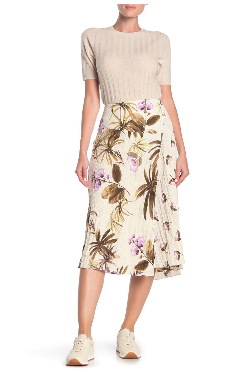 Vince Tropical Garden Midi Skirt, Main, color, 