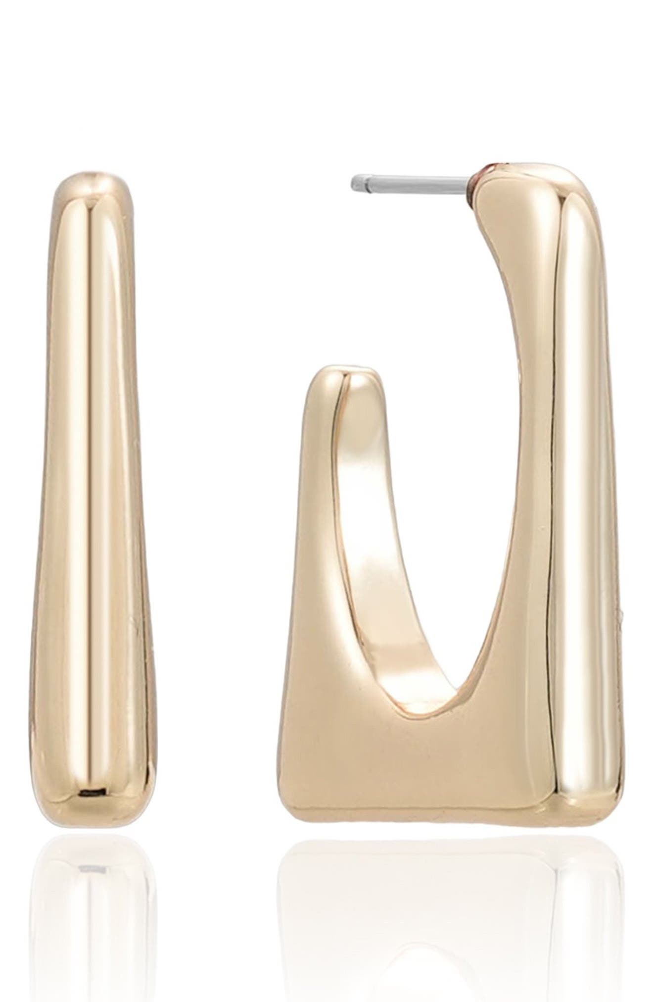 Ettika Squared Off Hoop Earrings