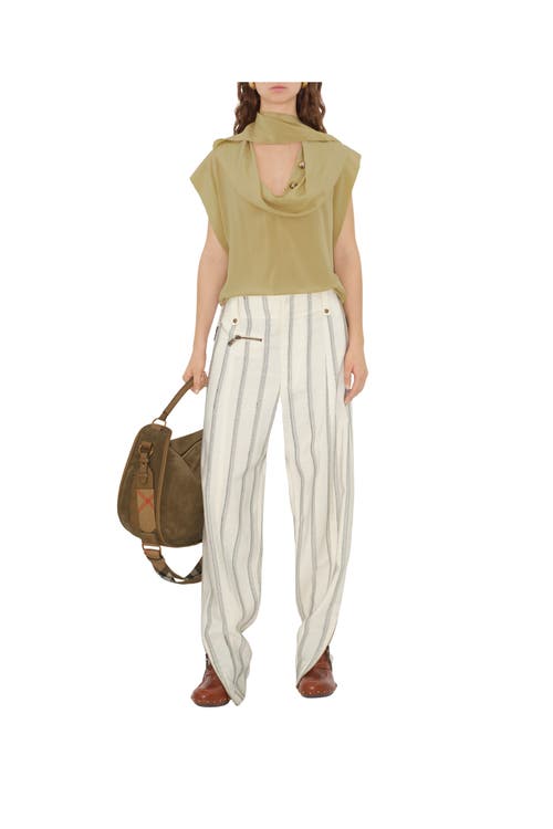 Burberry Silk Scarf Top In Hemlock