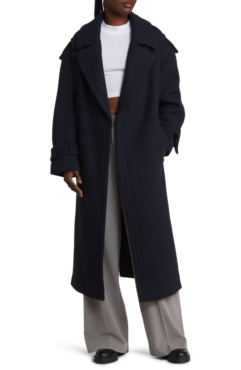 ASOS DESIGN Belted Trench Coat, Main, color, 