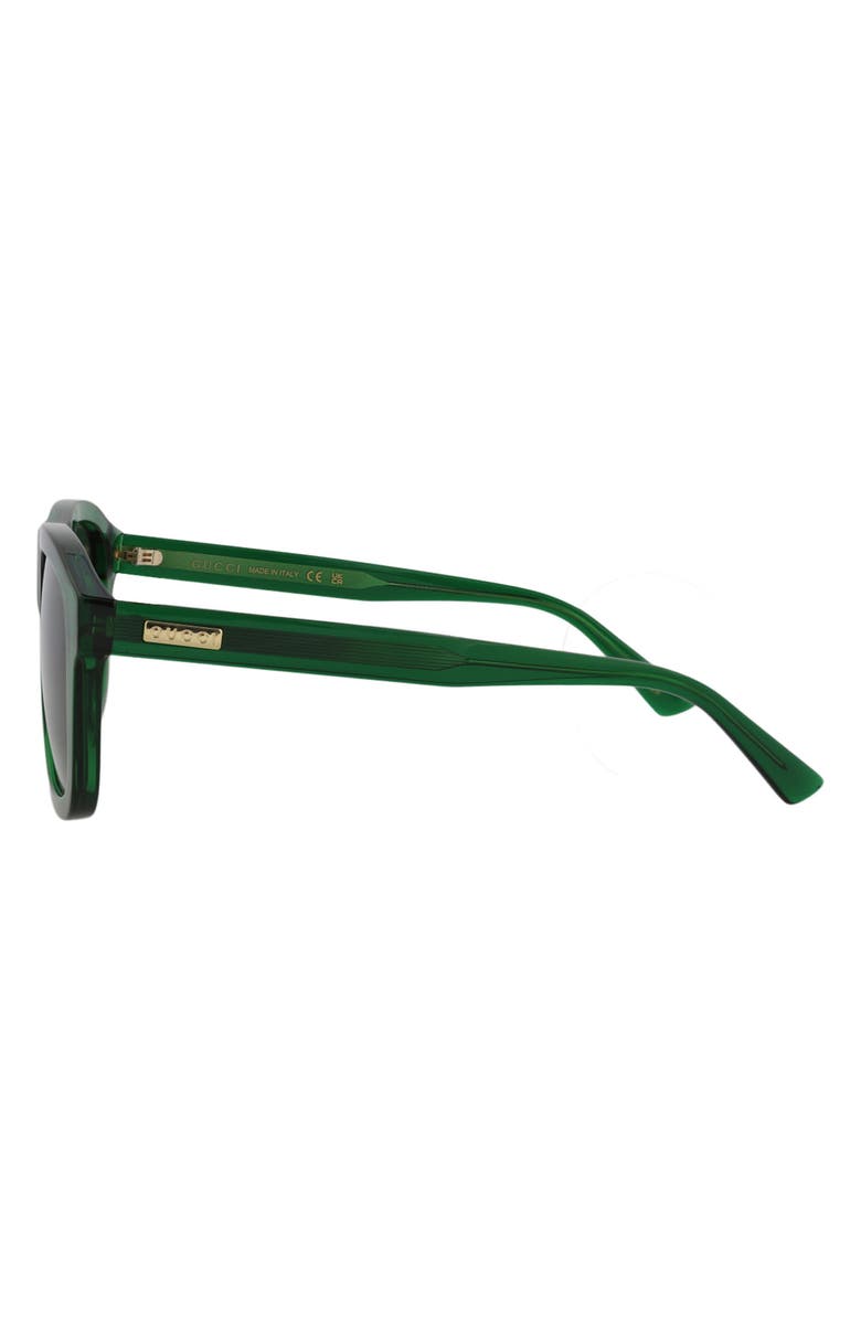 Gucci 54mm Square Sunglasses, Alternate, color, Green Green Green