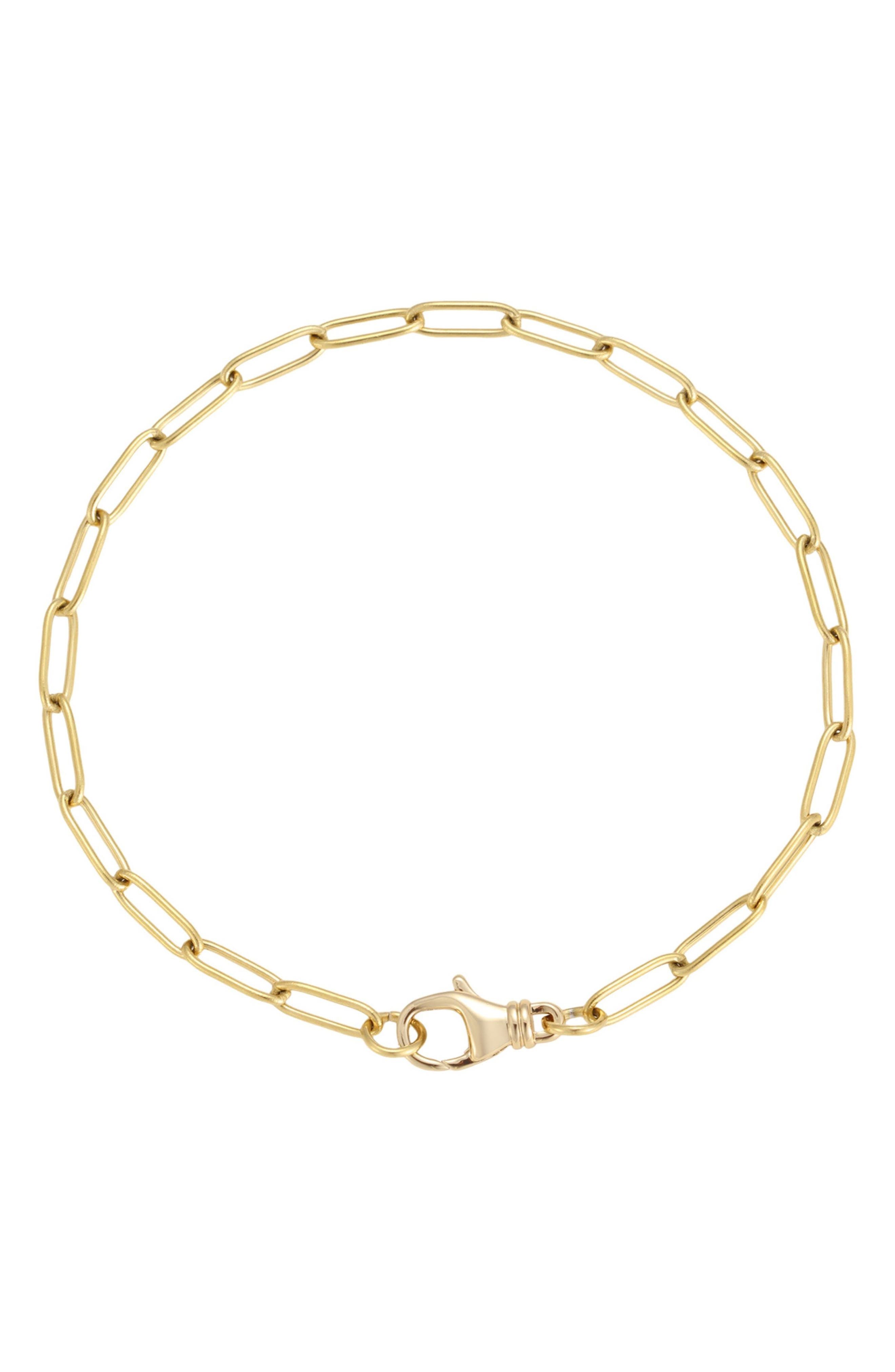 18k Gold Plated Paperclip Chain Bracelet