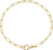 Adornia 18k Gold Plated Paperclip Chain Bracelet