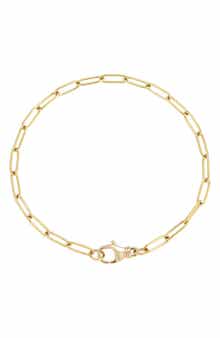18k Gold Plated Paperclip Chain Bracelet
