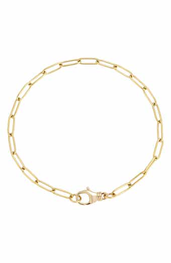 18k Gold Plated Paperclip Chain Bracelet