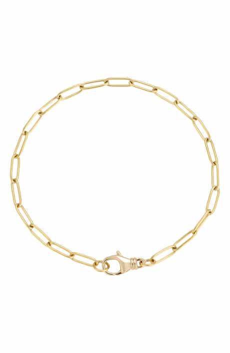 18k Gold Plated Paperclip Chain Bracelet