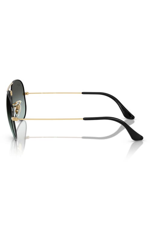 Ray Ban Ray-ban 58mm Gradient Aviator Sunglasses In Black Blue