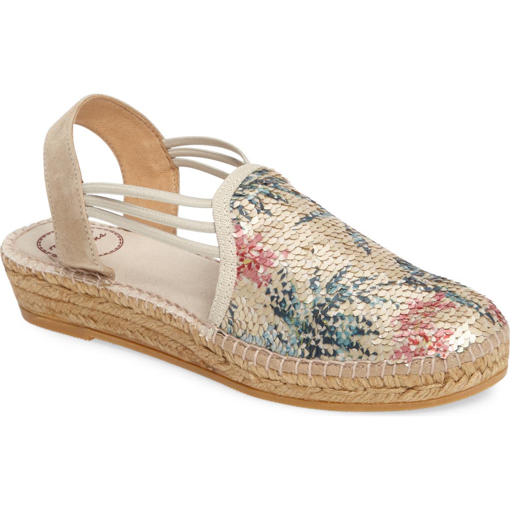 Toni Pons 'Noa' Espadrille Sandal in Multi Fabric/Beige Suede  product