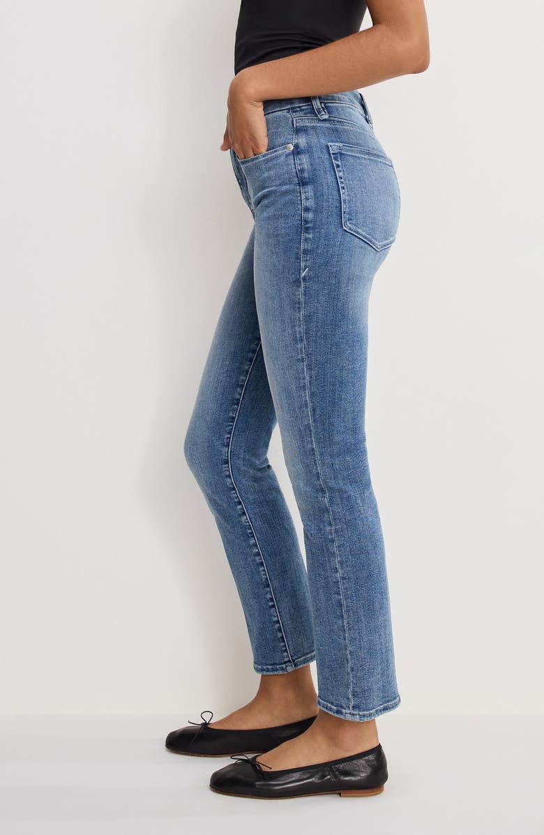 Good American Good Legs Ankle Straight Leg Jeans, Alternate, color, Indigo1154