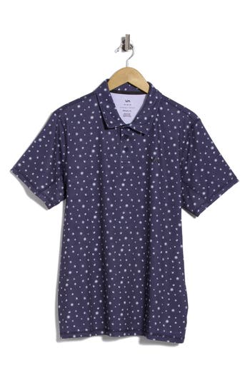 Rvca Sport Vent Polo In Moody Blue