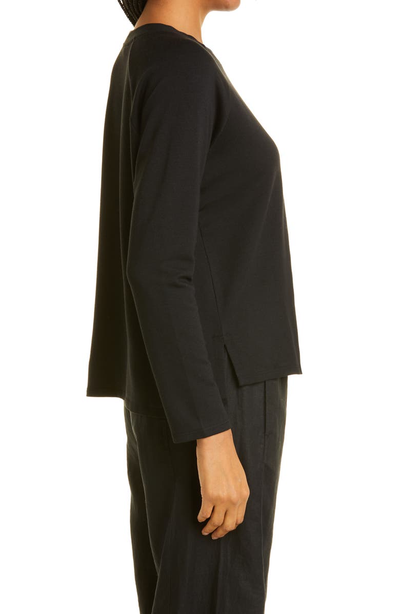 Eileen Fisher Raglan Crewneck Fleece Sweatshirt, Alternate, color, 