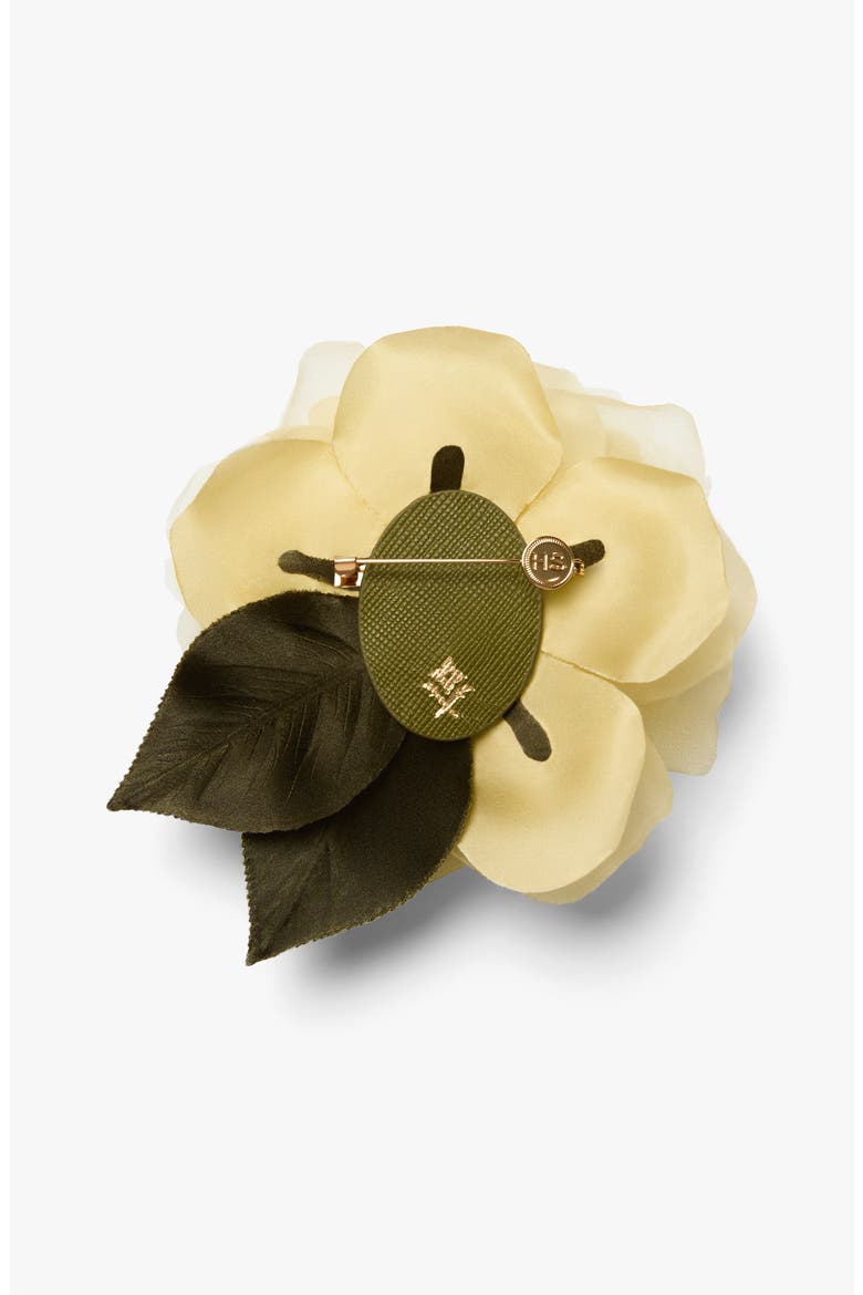 The Small Yellow Rose Floral Brooch, Alternate, color, Yellow