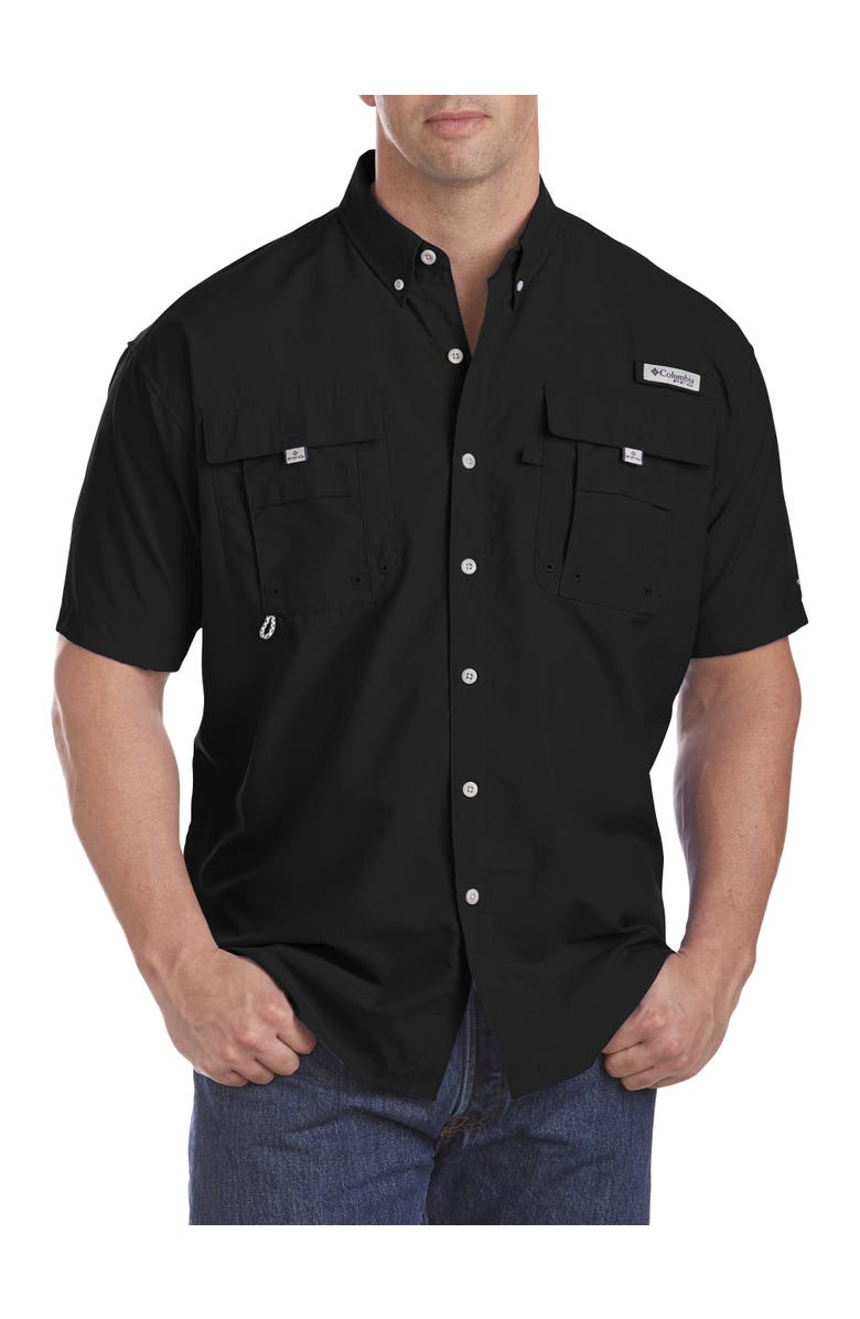 Columbia Big & Tall PFG Bahama II Short-Sleeve Sport Shirt, Main, color, Black