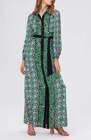 DVF Joshua Long Sleeve Maxi Shirtdress