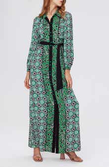 DVF Joshua Long Sleeve Maxi Shirtdress