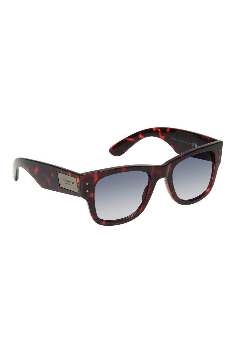 52mm Square Sunglasses, Alternate, color, HAVANA/ SMOKE GRADIENT