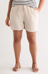 Caslon® Linen Blend Drawstring Shorts