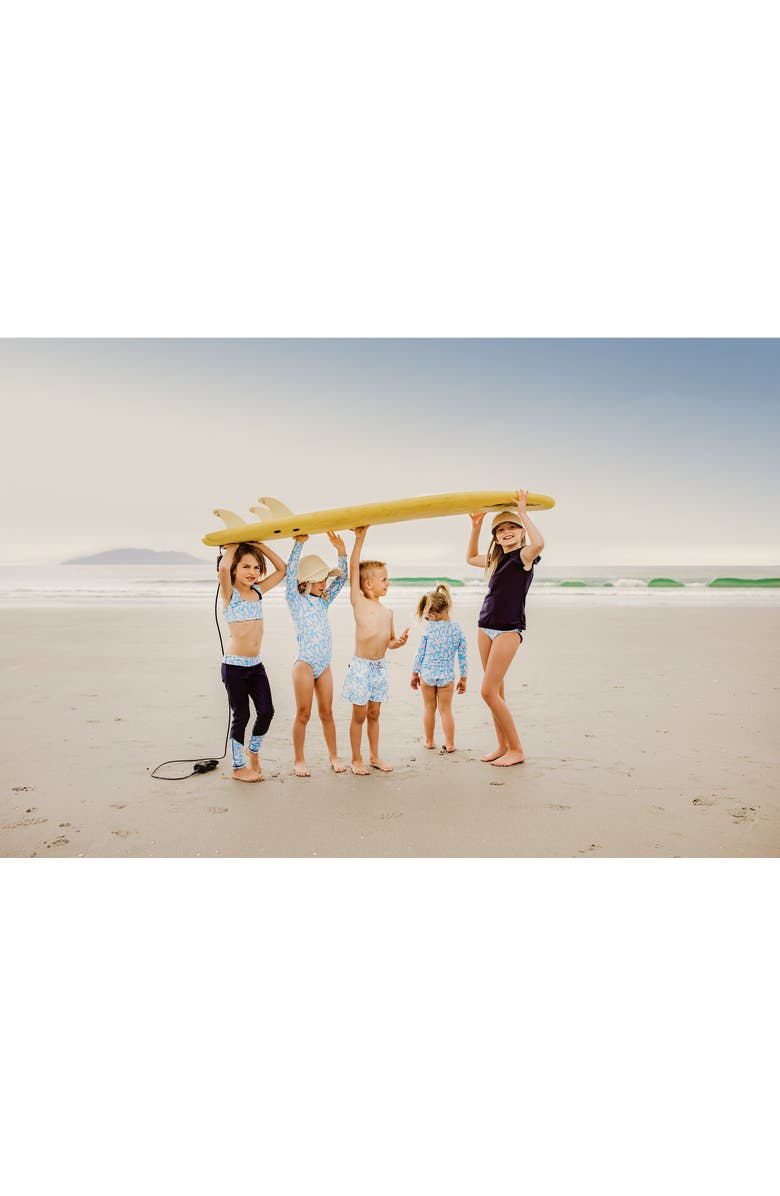 Snapper Rock Aqua Bloom Long Sleeve Rashguard Swimsuit, Alternate, color, 