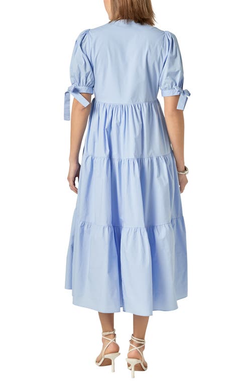 ENGLISH FACTORY ENGLISH FACTORY TIERED MIDI DRESS