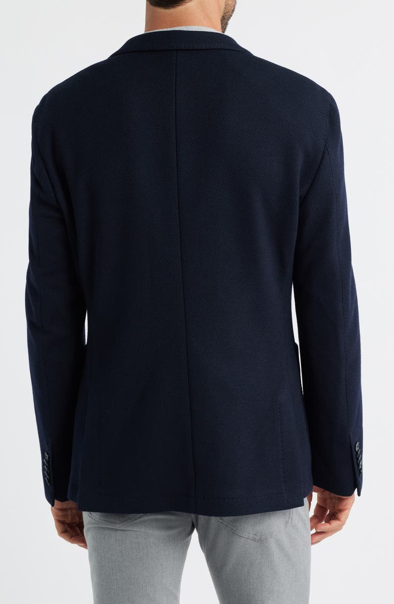 BOSS Heston Slim Fit Navy Textured Wool & Cotton Sport Coat, Alternate, color, Dark Blue