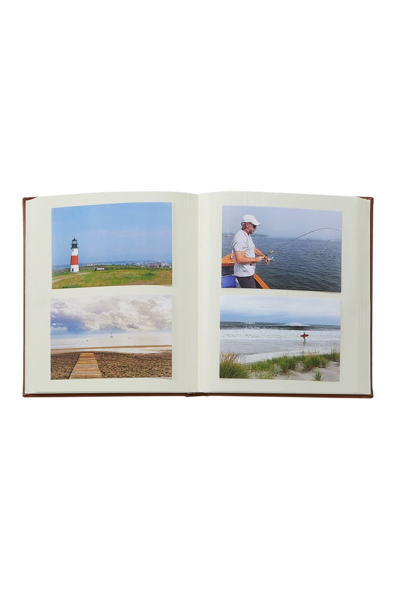 Medium Leather Bound Album, Alternate, color, Cognac