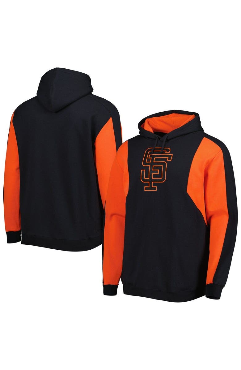 Mitchell
Ness Men
s Mitchell
Ness Black/Orange San Francisco Giants Colorblocked Fleece Pullover Hoodie, Main, color, Black