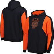 Mitchell & Ness Men's Mitchell & Ness Black/Orange San Francisco Giants Colorblocked Fleece Pullover Hoodie