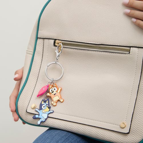 Bluey Layered Charm Keychain With Balloon Accent In Metallic