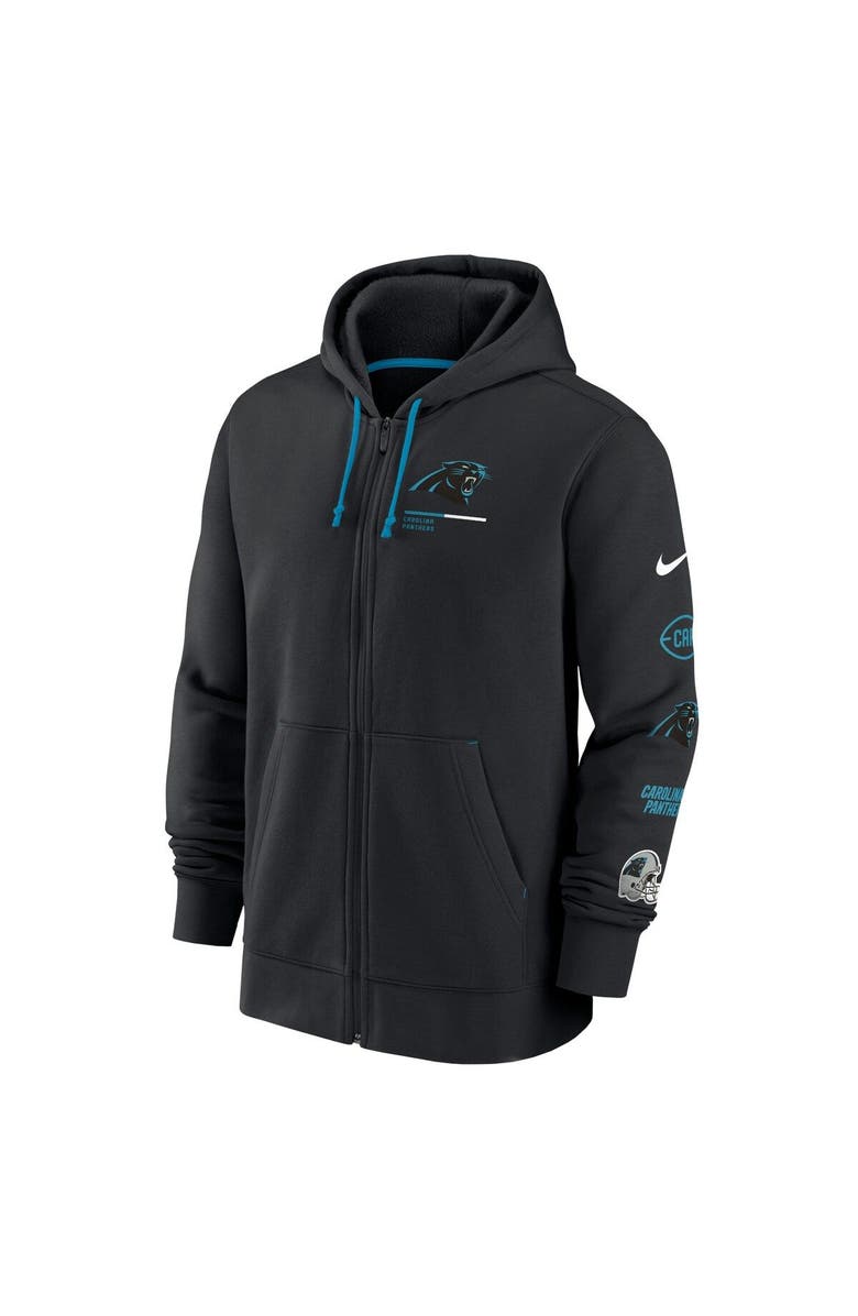 Nike Men's Nike Black Carolina Panthers Surrey Full-Zip Hoodie, Alternate, color, 