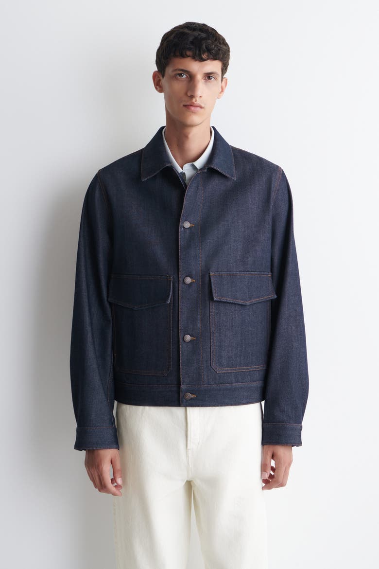 Raw Denim Jacket, Alternate, color, INDIGO